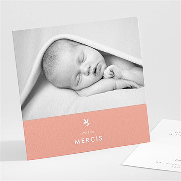 Remerciement naissance tout en relief