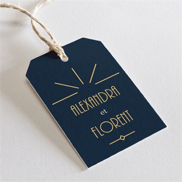 Etiquette mariage art déco