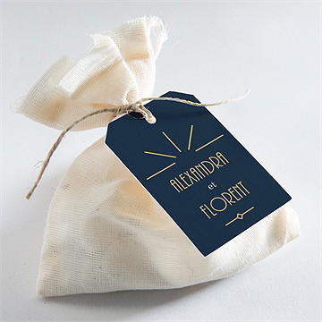 Etiquette mariage art déco - Mise en situation