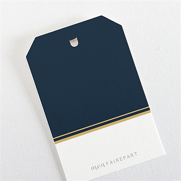 Etiquette mariage art déco - Dos de l'étiquette