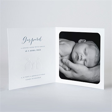 Faire-part naissance notre petite famille - Intérieur du faire-part