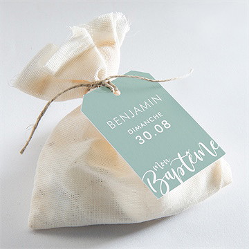 Etiquette baptême jeu de mots - Mise en situation