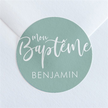Sticker baptême jeu de mots dorure