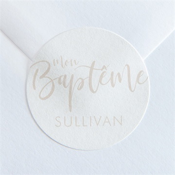 Sticker baptême lettre de cuivre