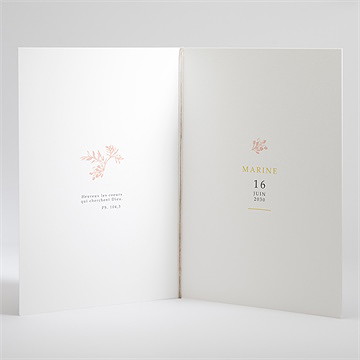 Livret de messe communion gravures végétales - Intérieur du livret