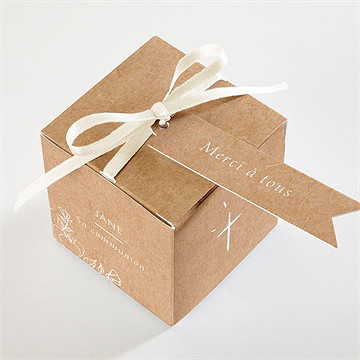 Boîte de dragées communion illuminations - Dessus de la boîte