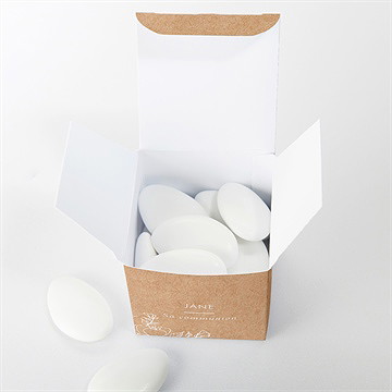 Boîte de dragées communion illuminations - Intérieur de la boîte