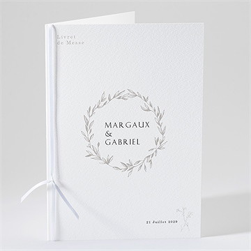 Livret de messe mariage tendre couronne
