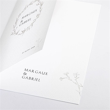 Livret de messe mariage tendre couronne - Détail du livret