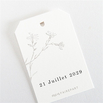 Etiquette mariage tendre couronne - Dos de l'étiquette