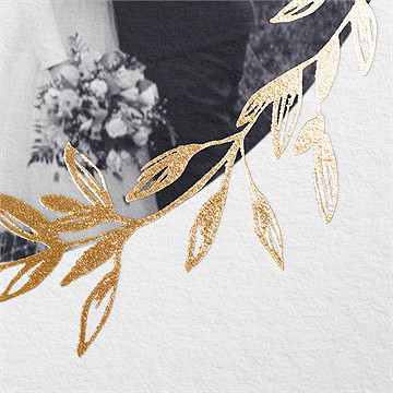 Remerciement mariage tendre couronne - Marquage à chaud OR