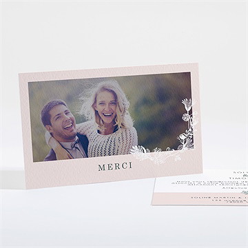 Remerciement mariage guirlande de fleurs