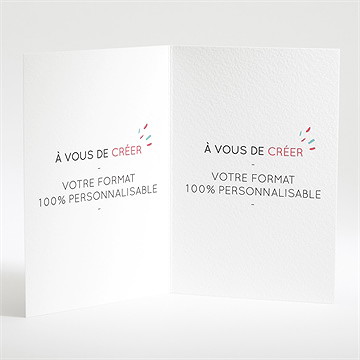 Menu anniversaire de mariage vierge 10 x 14,5 cm fermé - Dos du menu