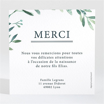 Remerciement naissance aquarelle champêtre photo