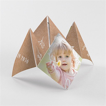 Faire-part de baptême pele mele photo original