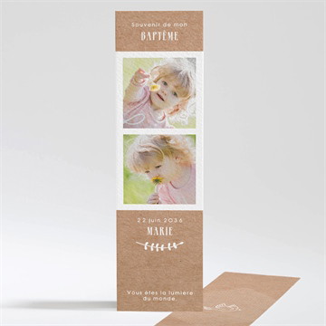 Signet baptême pele mele photo original