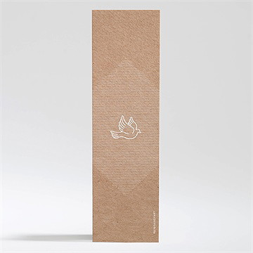 Signet baptême pele mele photo original - Dos du signet