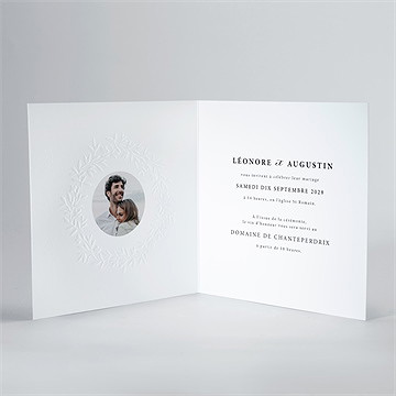 Faire-part mariage sublime - Intérieur du faire-part