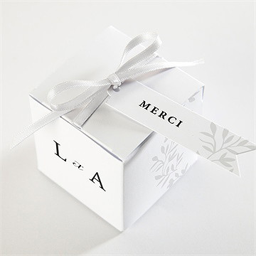 Boîte de dragées mariage sublime - Dessus de la boîte