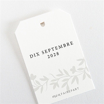 Etiquette mariage sublime - Dos de l'étiquette