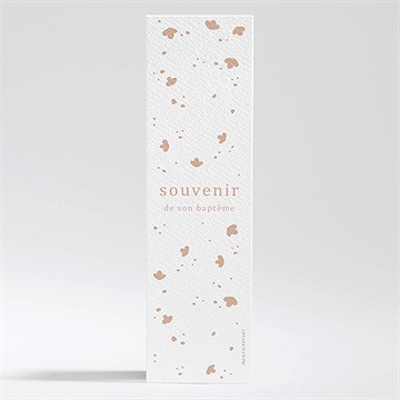 Signet baptême belle couronne gaufrage - Dos du signet