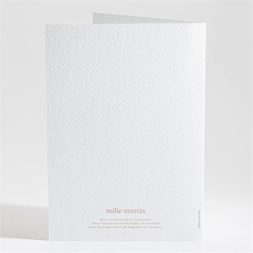 Livret de messe baptême belle couronne gaufrage - Dos du livret