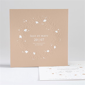 Invitation anniversaire de mariage carte en relief