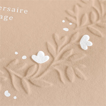 Invitation anniversaire de mariage carte en relief - Détail de l'invitation