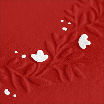 Carte de voeux voeux en relief - Détail de la carte