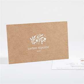 Carton réponse mariage gravure