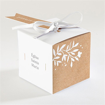 Boîte de dragées mariage gravure - Dos de la boîte