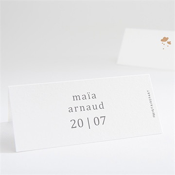 Marque-place mariage gravure