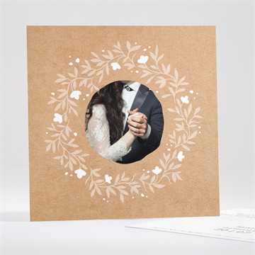 Remerciement mariage gravure