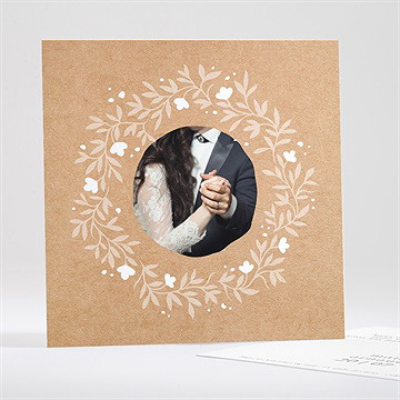 Remerciement mariage gravure