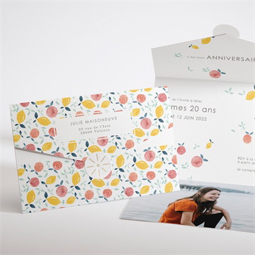 Invitation anniversaire invitation acidulée