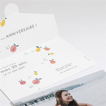 Invitation anniversaire invitation acidulée - Intérieur du faire-part