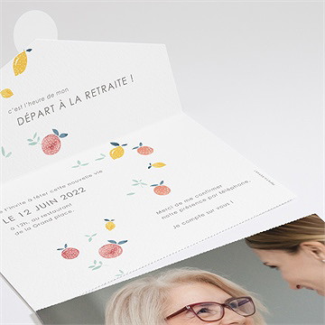 Carte invitation départ à la retraite bye bye acidulé - Intérieur du faire-part