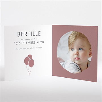 Faire-part naissance les petits ballons - Intérieur du faire-part