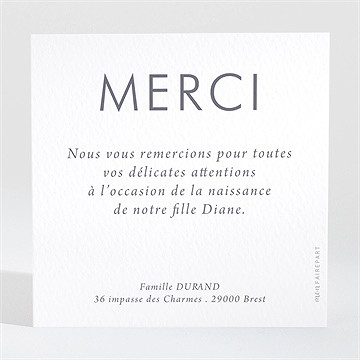 Remerciement naissance les petits ballons - Dos de la carte