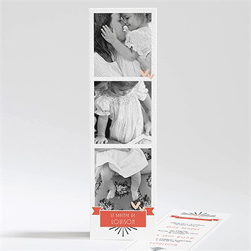 Faire-part de baptême petit photomaton