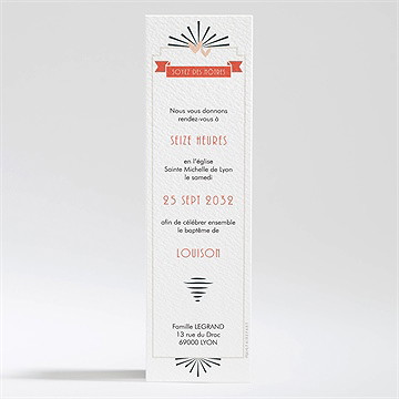 Faire-part de baptême petit photomaton - Dos du faire-part