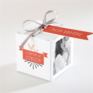 Boîte de dragées baptême petit photomaton