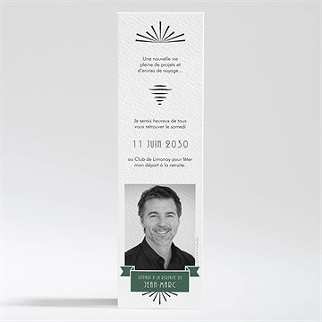 Carte invitation départ à la retraite invitation marque page