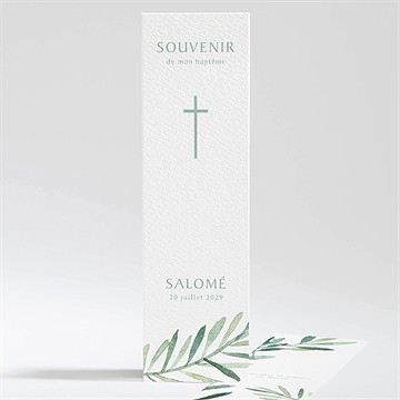 Signet baptême feuilles et or