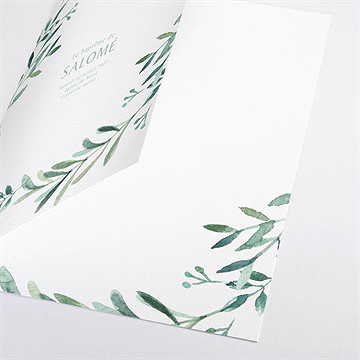 Livret de messe baptême feuilles et or - Détail du livret