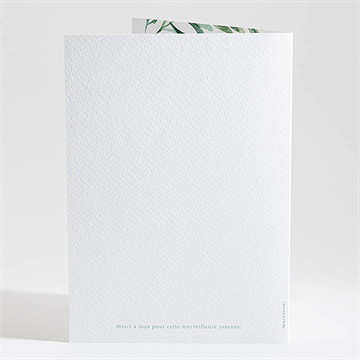 Livret de messe baptême feuilles et or - Dos du livret