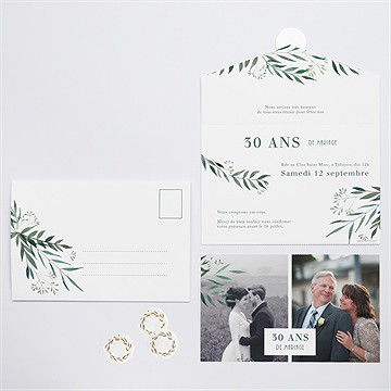 Invitation anniversaire de mariage all in one invitation - Vue d'ensemble