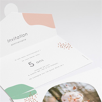 Invitation anniversaire all in one - Intérieur de l'invitation