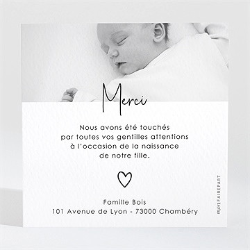 Remerciement naissance hello baby