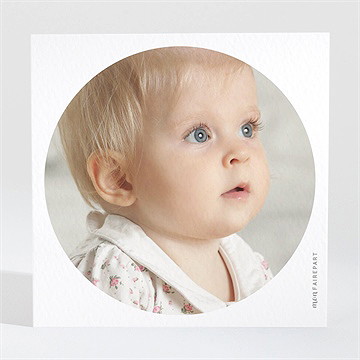 Remerciement naissance rose végétal - Dos de la carte